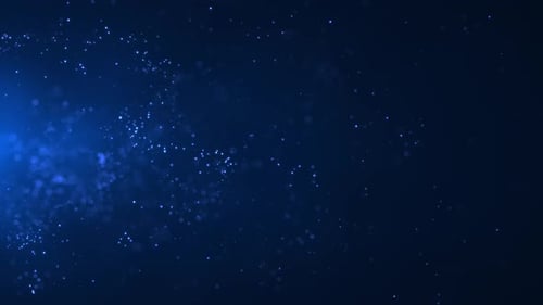 Abstract Blue Particles Flowing Loop Background