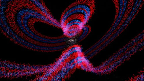 Red And Blue Abstract Background Vj Loop In HD
