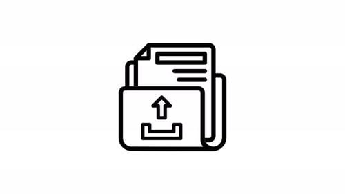 upload document line icon animation
