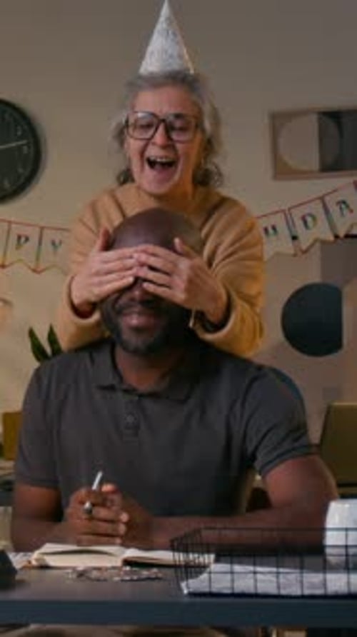 Birthday Surprise at Home with Friends and Family