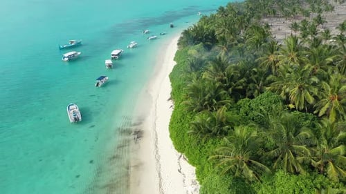 Aerial view of tropical paradise, Maldives.