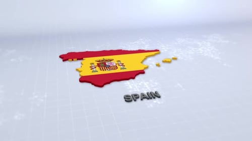 Spanien-Karte mit Flagge