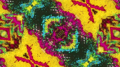 Abstract Fluid Particle Kaleidoscope Background