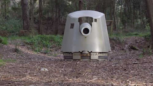 Gun Turret in Forest Environment