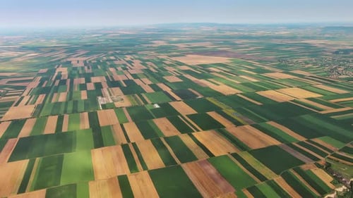 Aerial View of Agriculture Fields