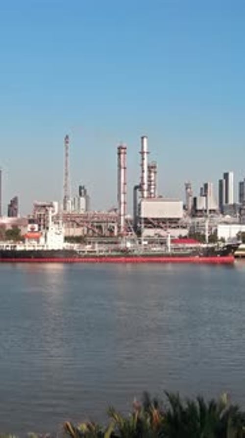 Industrial landscape of Bangkok showcases energy production
