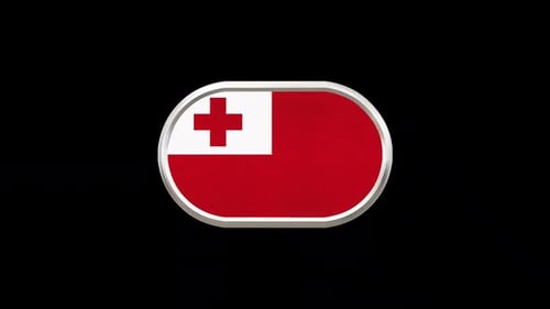 Drehbare Schleife mit 3D-Flagge von Tonga