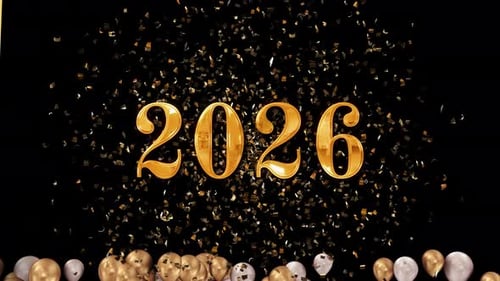 Happy New Year 2026 Page open years Background, Coming Year Festive Luxury Elegance. firework cinema