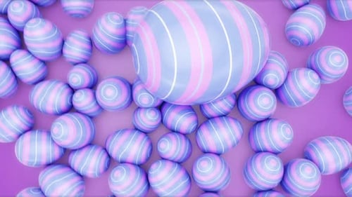 Animated Colorful Striped Easter Eggs Reveal
