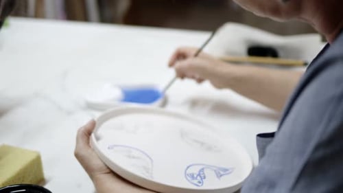 Working In A Ceramic Workshop And Tools 40