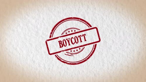 Boycott Stamp Style Word