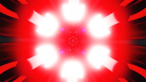 Vibrant Abstract Loop with Morphing Geometric Shapes and Strobe Light