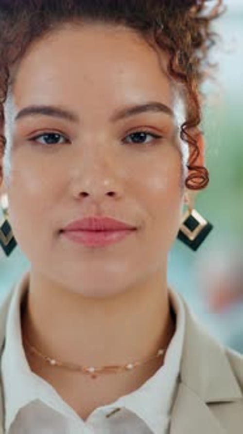 Serious, professional and face of businesswoman in office with confidence for corporate legal