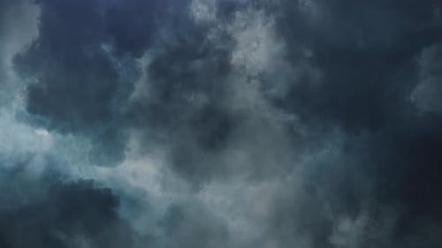 Dark, Ominous Storm Clouds Rolling Overhead