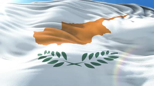 Realistische Flagge Zyperns vergrößern 4K