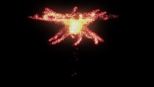 Sparkling Firework Burst Particle Animation