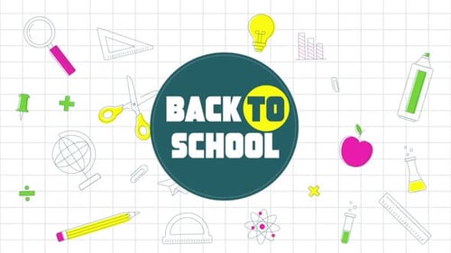 Back to School Animation with School Elements