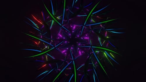 Abstract Neon Bllue Purple Psychedelic Hypnotic VJ Seamless Loop