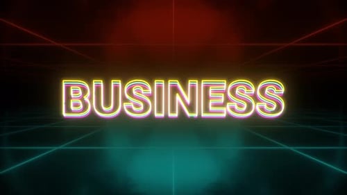 Futuristic Neon Business Text Title Reveal