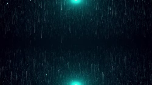 Blue Background Digital Technology Moving Light Particles Spatial Link Network