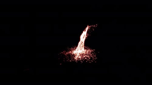 Dynamic Fiery Particle Burst and Dispersal Effect