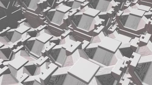 Abstract Futuristic Geometric Pattern Animation Loop