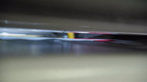Close Up Shot of Printing on a Large Printer Production of Advertising Films