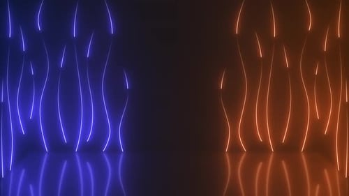 Modern Glowing Neon Lights Loop Background Wallpaper