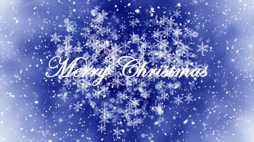 Merry Christmas Text On Heart Shape Loop V5