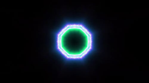 Dynamic neon starburst pulses with vibrant energy, captivating motion