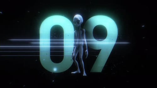 Alien Glitch Countdown Nummer 09