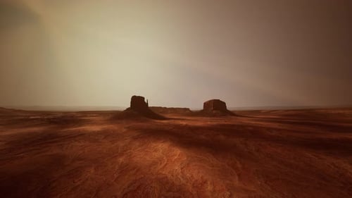 A Stunning Computergenerated Desert Landscape Captured From Above