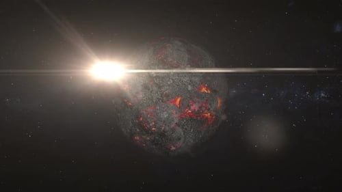 Animation eines Lavaplaneten. 2857