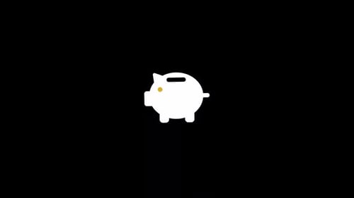 Bankruptcy symbol icon animation video