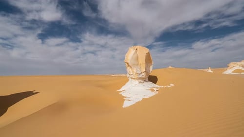 White Desert on a Sunny Day Egypt Timelapse