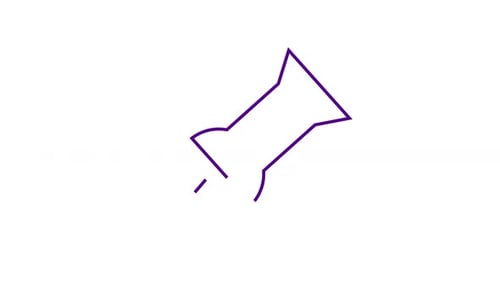 Animiertes Papierpin-Symbol