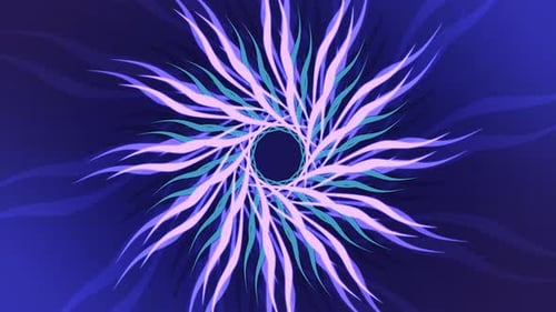 Purple and blue abstract design spins