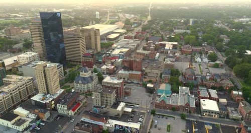 Urban Landscape of Downtown District of Lexington in Kentucky State USA American City Skyline with