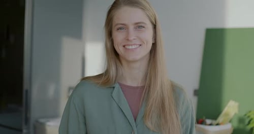 Young Woman Smiling Portrait Close Up