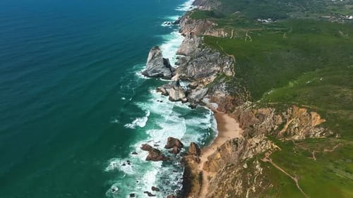 Scenic coastal cliffs with rugged rock formations