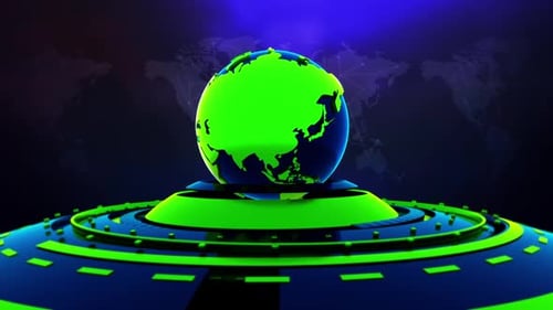 News Background Green Loop