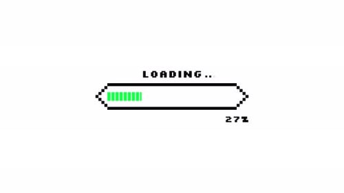 Vintage Gaming Green Loader Animation Overlay
