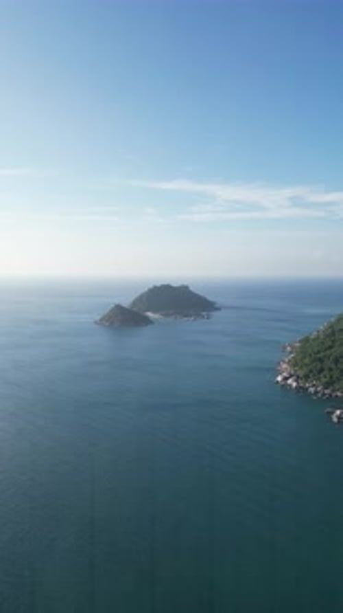 Aerial view of tropical paradise island, Nang Yuan Island or Ko Nang Yuan Island, Thailand