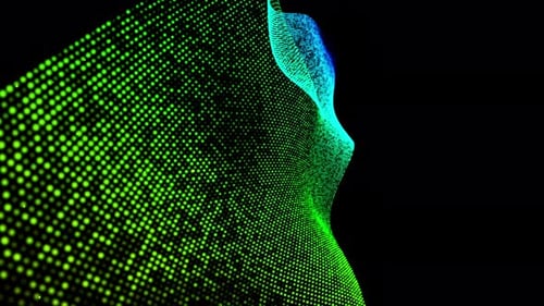 Colorful Digital Technology Particle Wave Flow