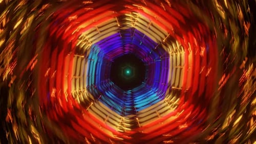 Animated Rotating Kaleidoscope Abstract Background