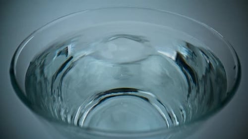 Water Dropping into a Glass Bowl, Ripples