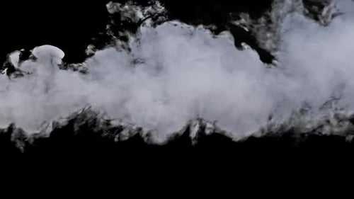 Jet Stream of Smoke or Vapor with Alpha Channel in Slow Motion