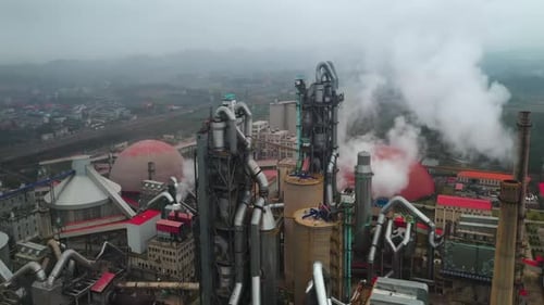 Environment Industrial manufacture power plant use clean energy, factory, pollution, technology, ene