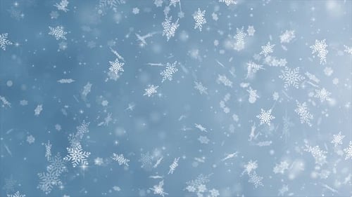 Christmas Snowflake Falling Background Loop V4