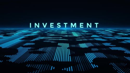 Futuristic Digital Grid Investment Text Reveal